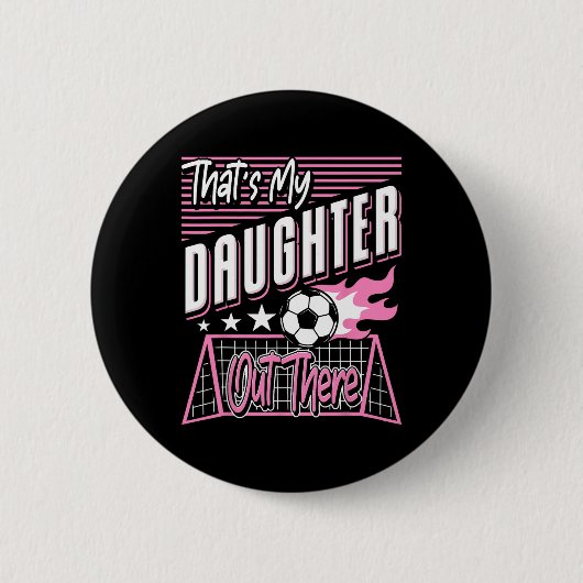 Grappig ik hou van voetbalvaders ronde button 5,7 cm (Voorkant)