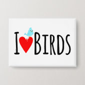 Grappig Ik Hou Van Vogels Button (Voorkant)