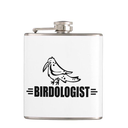 Grappig Ik Hou Van Vogels Heupfles (Voorkant)