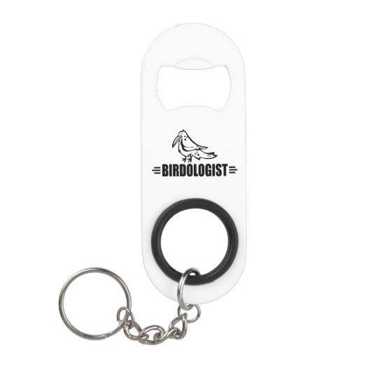 Grappig Ik Hou Van Vogels Mini Flessenopener (Voorkant)