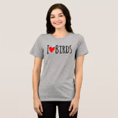 Grappig Ik Hou Van Vogels Tri-Blend Shirt (Voorkant volledig)