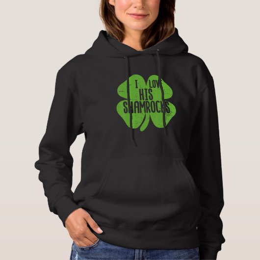 Grappig ik hou van zijn Shamrocks St Patrick's Day Hoodie (Voorkant)
