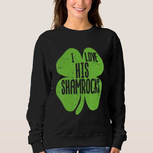Grappig ik hou van zijn Shamrocks St Patrick's Day Trui (Voorkant)