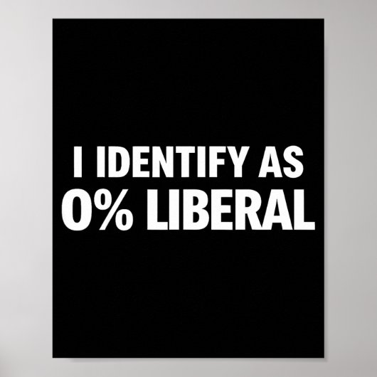 Grappig ik identificeer me als 0% liberaal politie poster (Voorkant)