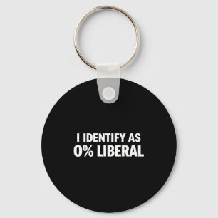 Grappig ik identificeer me als 0% liberaal politie sleutelhanger