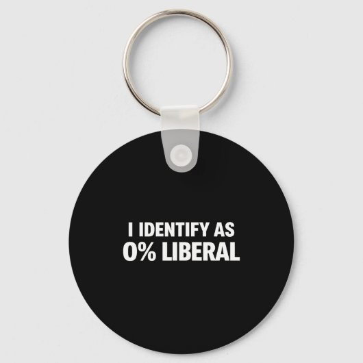 Grappig ik identificeer me als 0% liberaal politie sleutelhanger (Voorkant)