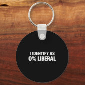 Grappig ik identificeer me als 0% liberaal politie sleutelhanger (Voorkant)