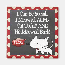 Grappig "Ik kan sociaal zijn" Kat