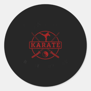 Grappig ik ken karate student riem kung fu grap ronde sticker