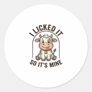 Grappig Ik Likte Het Koe Vintage Boerderij Shirt O Ronde Sticker
