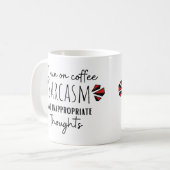 Grappig ik loop op koffiemok (Voorkant links)