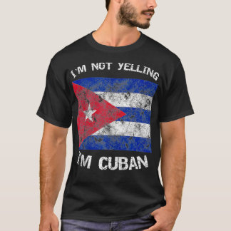 Grappig ik niet schreeuwen in Cubaanse Cuba vlag c T-shirt