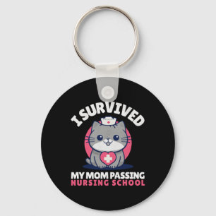 Grappig Ik overleefde Mom Ping Nursing School Scha Sleutelhanger