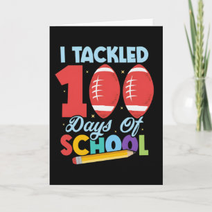 Grappig ik pakte 100 dagen schoolvoetbal kids kaart