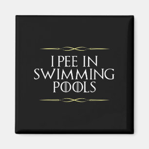 Grappig Ik plas in zwembaden Gag Novelty Graphic Magneet
