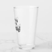 Grappig Ik Probeer een Bierbuik te Krijgen! Glas (Links)