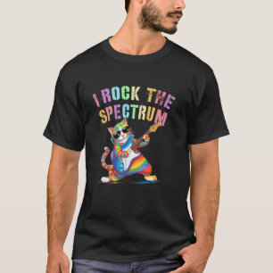 Grappig ik ROCK DE SPECTRUM Autisme Moeder Vader M T-shirt