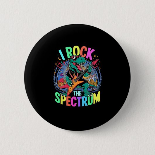 Grappig Ik Rock Het Spectrum Autisme Leraar Stimmi Ronde Button 5,7 Cm (Voorkant)