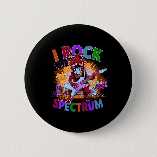 Grappig ik rock het spectrum autisme moeder bewust ronde button 5,7 cm (Voorkant)