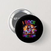 Grappig ik rock het spectrum autisme moeder bewust ronde button 5,7 cm (Voorkant /achterkant)