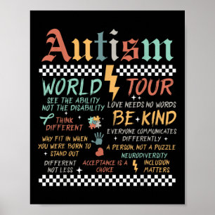 Grappig Ik Rock Het Spectrum Autisme World Tour Au Poster