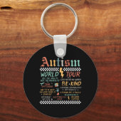 Grappig Ik Rock Het Spectrum Autisme World Tour Au Sleutelhanger (Voorkant)