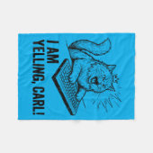 Grappig Ik Schreeuw Carl Doe Kat Meme Humor Quote Fleece Deken (Voorkant (Horizontaal))