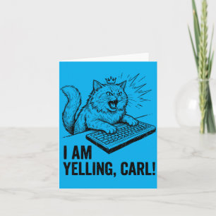 Grappig Ik Schreeuw Carl Doe Kat Meme Humor Quote Kaart
