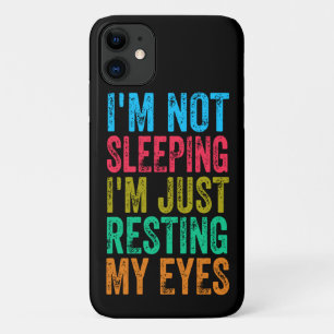 grappig ik slaap niet ik rust gewoon mijn ogen Case-Mate iPhone case