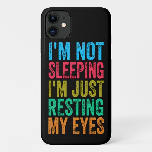 grappig ik slaap niet ik rust gewoon mijn ogen Case-Mate iPhone case (Achterkant)