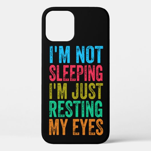 grappig ik slaap niet ik rust gewoon mijn ogen Case-Mate iPhone case (Achterkant)