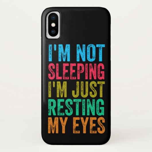 grappig ik slaap niet ik rust gewoon mijn ogen Case-Mate iPhone case (Achterkant)