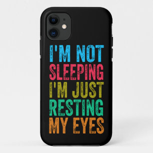 grappig ik slaap niet ik rust gewoon mijn ogen ui Case-Mate iPhone case