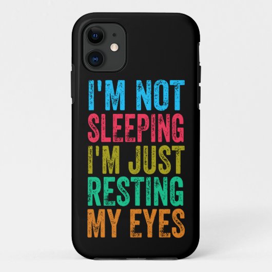 grappig ik slaap niet ik rust gewoon mijn ogen ui Case-Mate iPhone case (Achterkant)