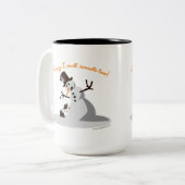 Grappig, ik smog ook wortelen! tweekleurige koffiemok (Voorkant links)