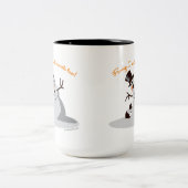 Grappig, ik smog ook wortelen! tweekleurige koffiemok (Center)