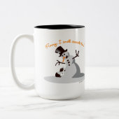 Grappig, ik smog ook wortelen! tweekleurige koffiemok (Links)