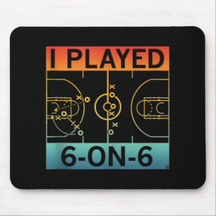 Grappig Ik Speelde 6 Tegen 6 Basketbal Retro Kledi Muismat