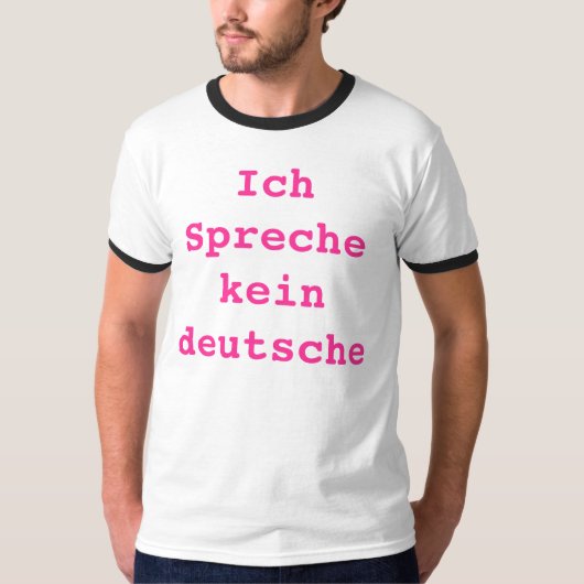 Grappig "Ik spreek geen Duits" shirt (Voorkant)