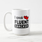 Grappig, ik spreek vloeiend sarcasme koffiemok (Links)