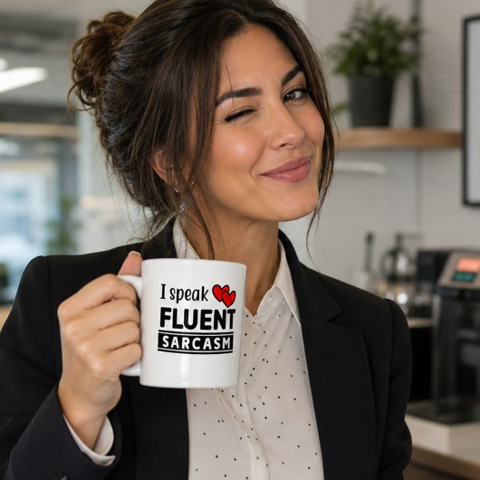 Grappig, ik spreek vloeiend sarcasme koffiemok