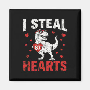 Grappig ik steel harten 67 Valentijnsdag dinosauru Magneet