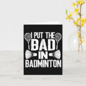 Grappig, ik stopte 'slechte' in badminton kaart (Gele Bloem)