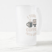 Grappig ik verander koffie in code matglas bierpul (Voorkant rechts)