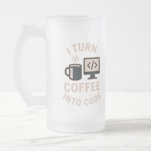 Grappig ik verander koffie in code matglas bierpul (Links)