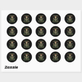 Grappig, ik verkies Halloween-skelet lelijk kerst- Ronde Sticker (Vel)