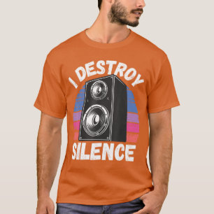 Grappig ik vernietig stilte luidspreker muziek cad t-shirt