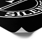 Grappig ik vernietig stilte trombone trompet spele poster (Hoek)