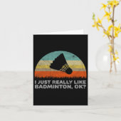 Grappig ik vind badminton gewoon echt leuk oké  kaart (Gele Bloem)