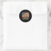Grappig Ik vind mijn koffer Trump Meme 1 leuk Ronde Sticker (Tas)